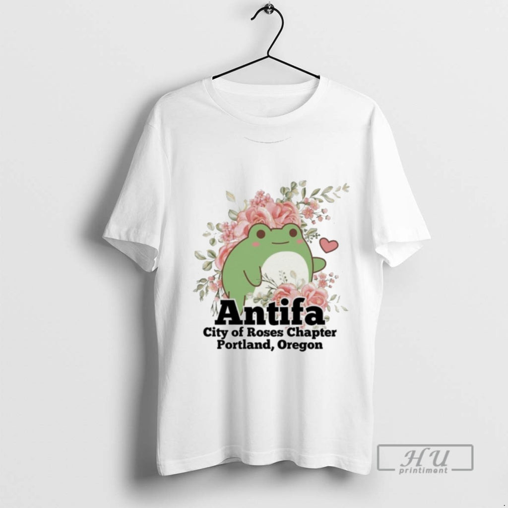 Officials Trending Portland Frog Antifa City Of Roses T Shirt Sweatshirt Hoodies