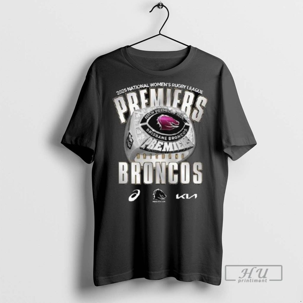 Officials Trendy Brisbane Broncos 2025 National Rugby League Premiers Ring Long Sleve T Shirts