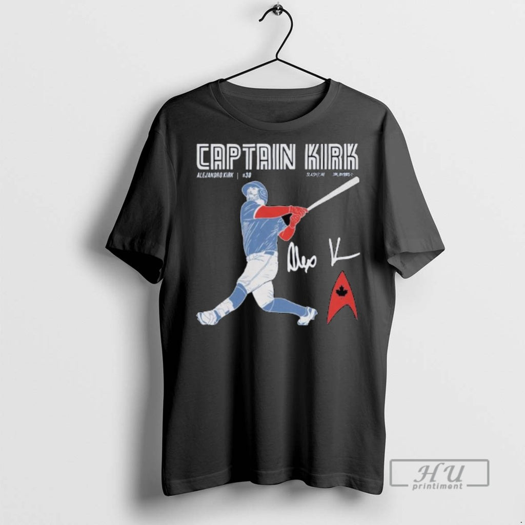 Officials Trendy Captain Alejandro Kirk Toronto Blue Jays Signature Long Sleve T Shirts