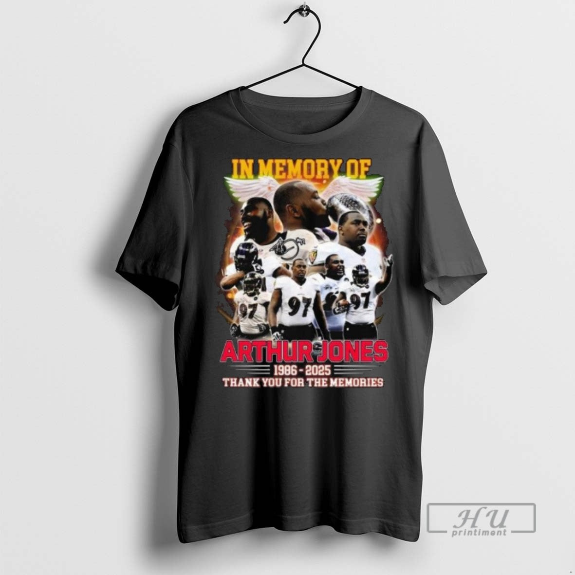 Officials Trendy In Memory Of Arthur Jones Baltimore Ravens 2025 Thank You Signature Long Sleve