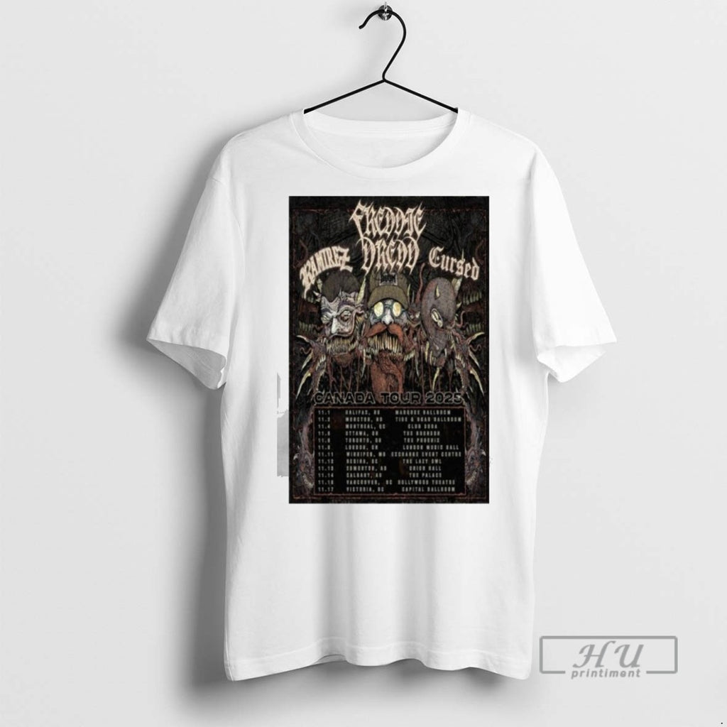 Officials Trendy Ramirez Freddie Dredd Cursed Canada Tour 2025 T Shirts