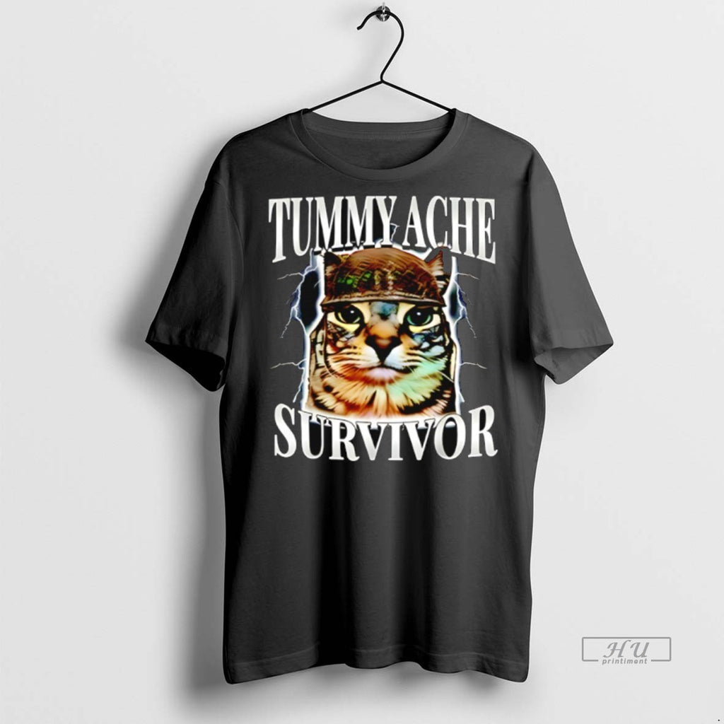 Officials Tummy Ache Survivor Cat Meme Tee Sweater