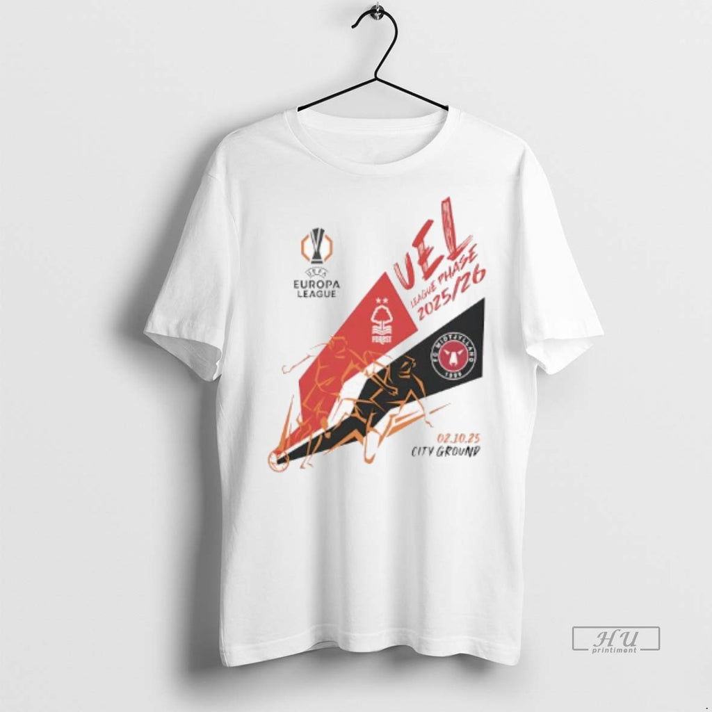 Officials Uel League Phase 2025 2026 Nottingham Forest Vs Fc Midtjylland Logo Shirt Sweater