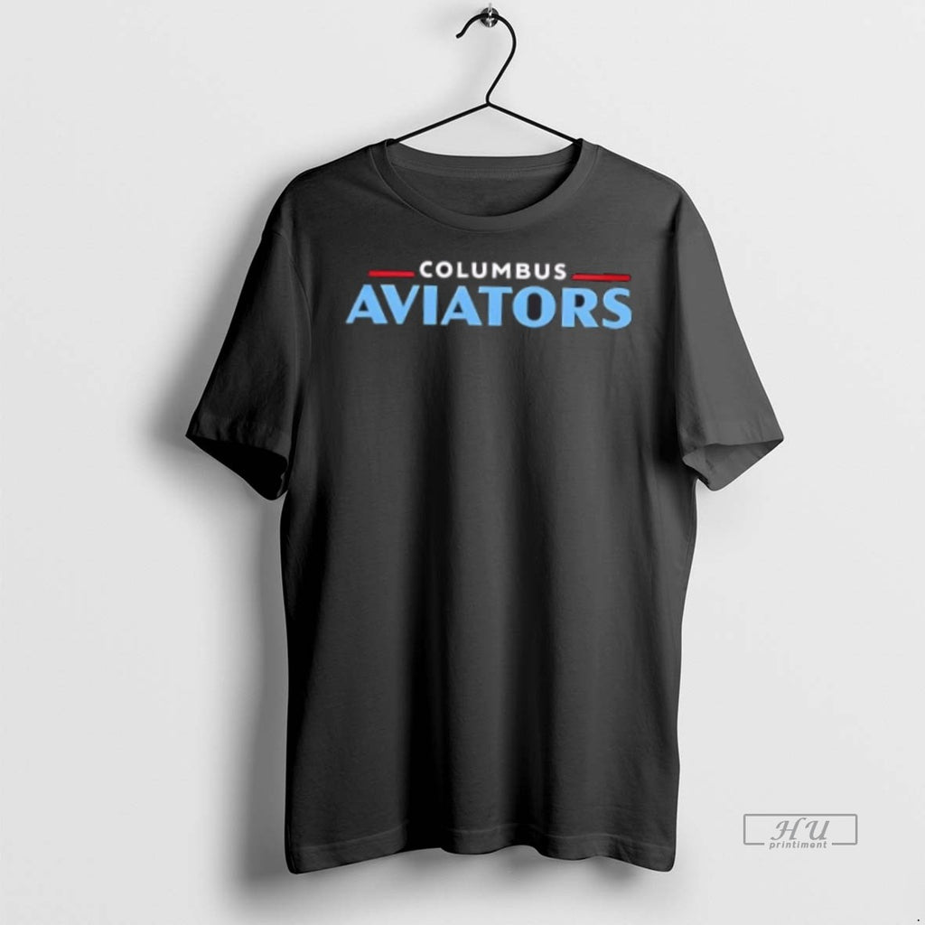 Officials Ufl United Football League Columbus Aviators Logo 2 Sided Tee Shirt Sweater
