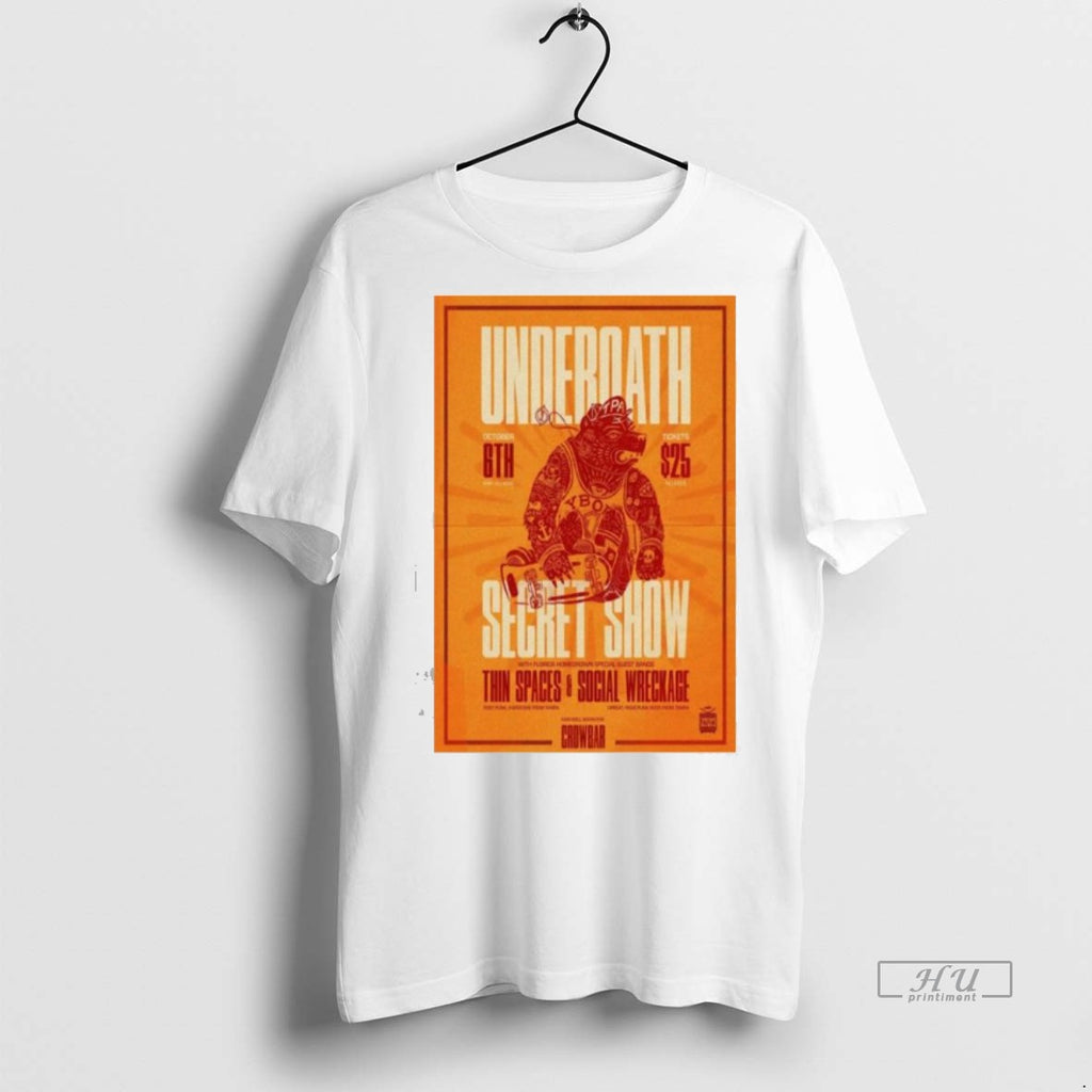 Officials Underoath Secret Show Crowbar October 6 2025 Tee Shirt Sweater