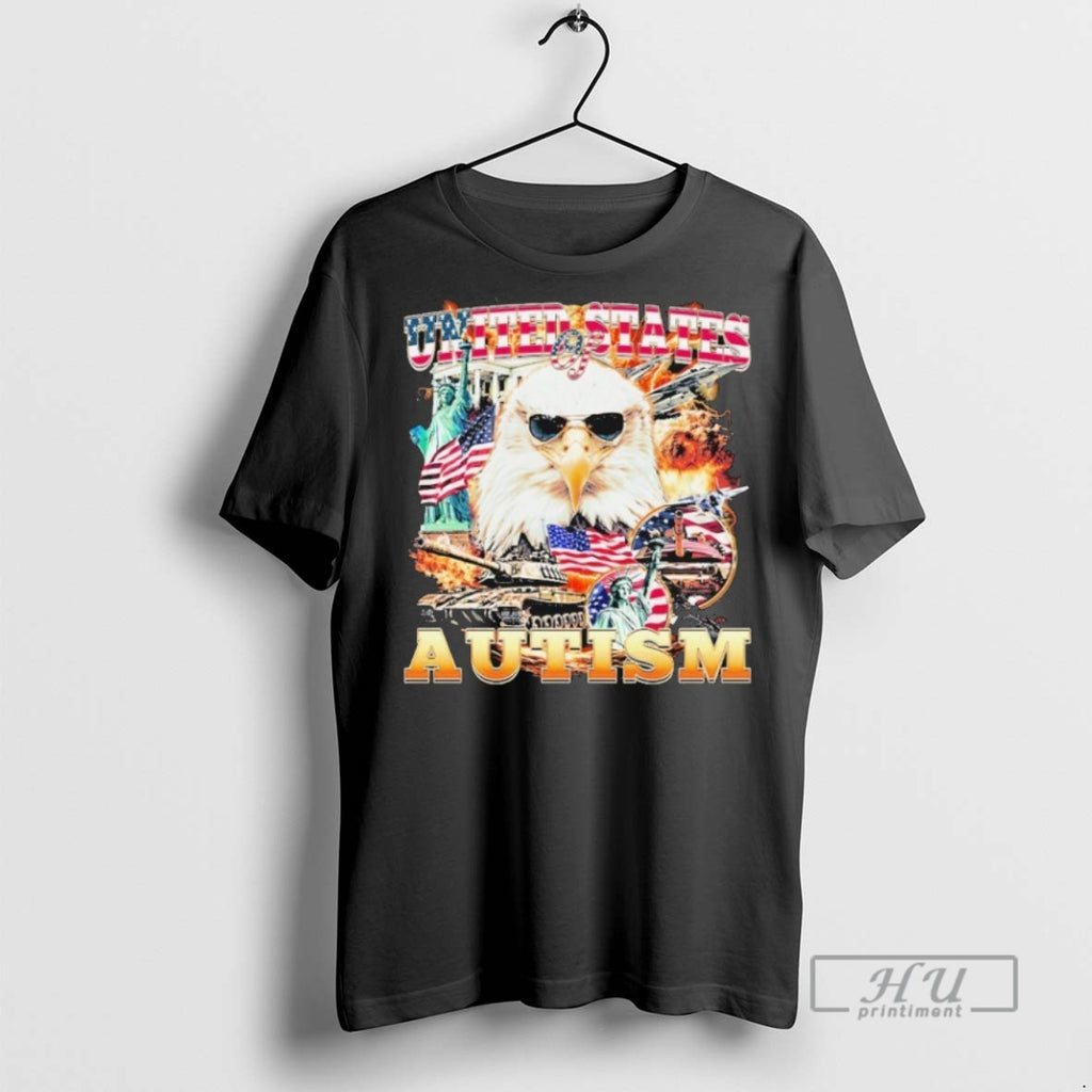 Officials United States Of Autism American Flag Eagle T Shirt