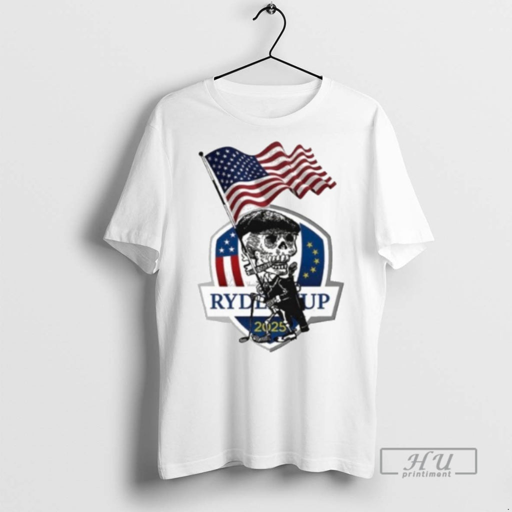 Officials Usa Flag Ryder Cup 2025 Skull T Shirts