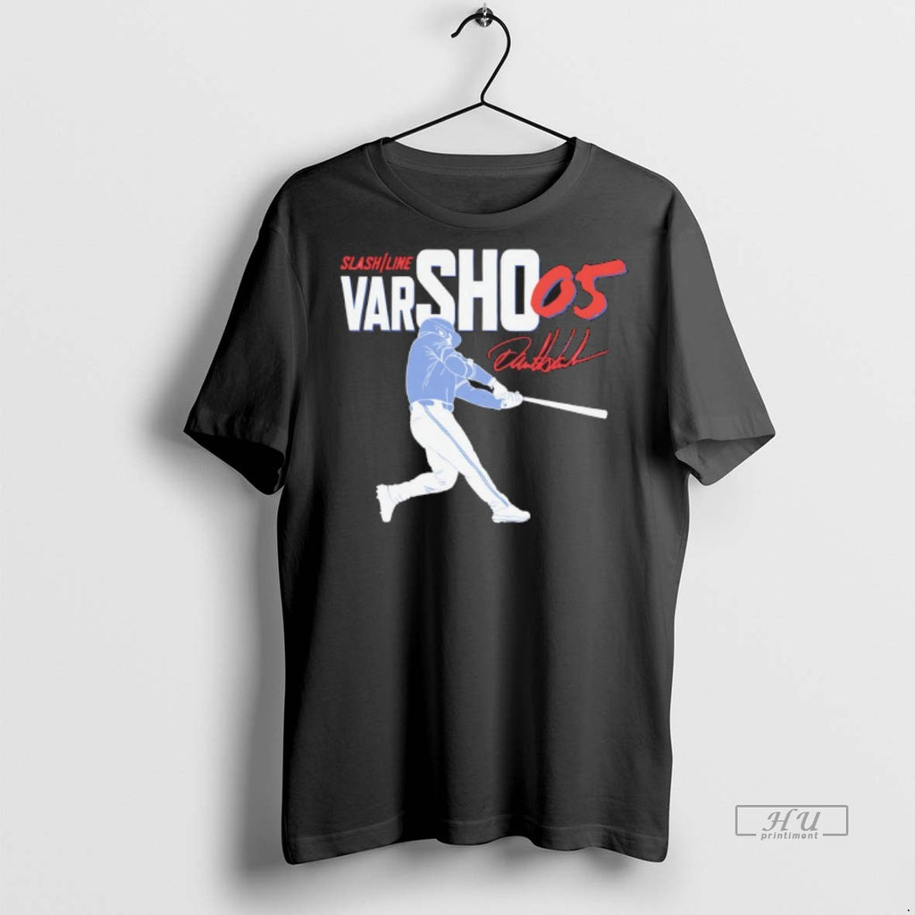 Officials Varsho 05 Daulton Varsho Toronto Blue Jays Swing Autographed Tee Shirt Sweater