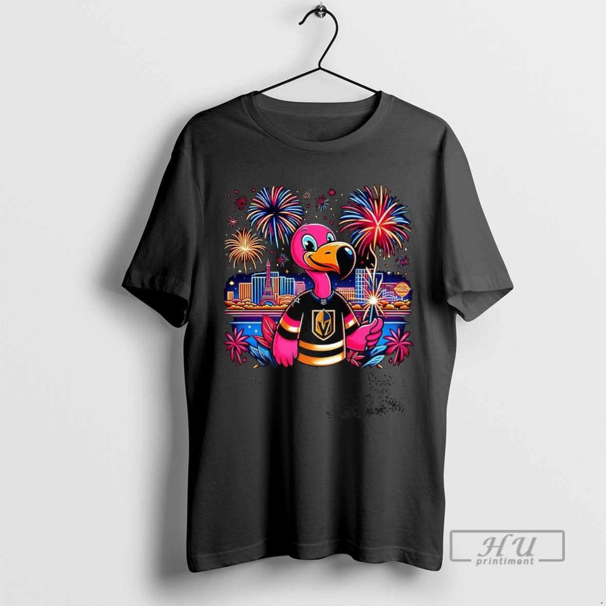 Officials Vegas Golden Knights Hockey Flamingo 4th July New Year T Shirt