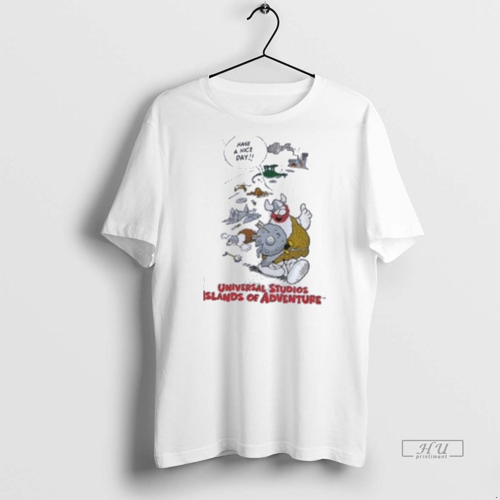 Officials Vintage Universal Studios Islands Of Adventure Viking T Shirt Sweater