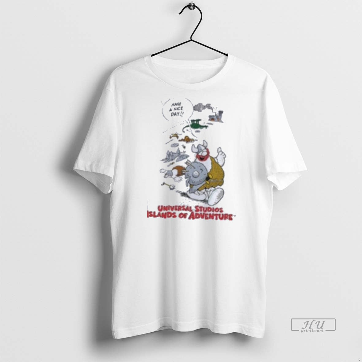Officials Vintage Universal Studios Islands Of Adventure Viking T Shirt Sweater