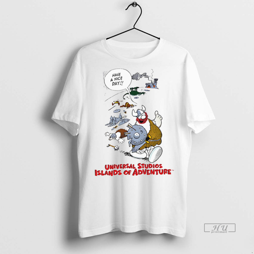 Officials Vintage Universal Studios Islands Of Adventure Viking Tee Shirt Sweater