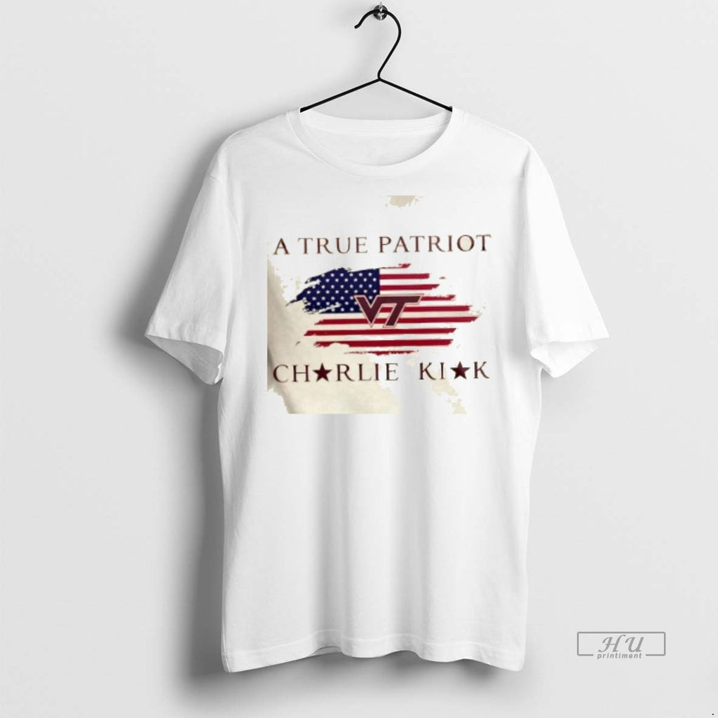 Officials Virginia Tech A True Patriot Charlie Kirk 2 Sided Shirt Sweater