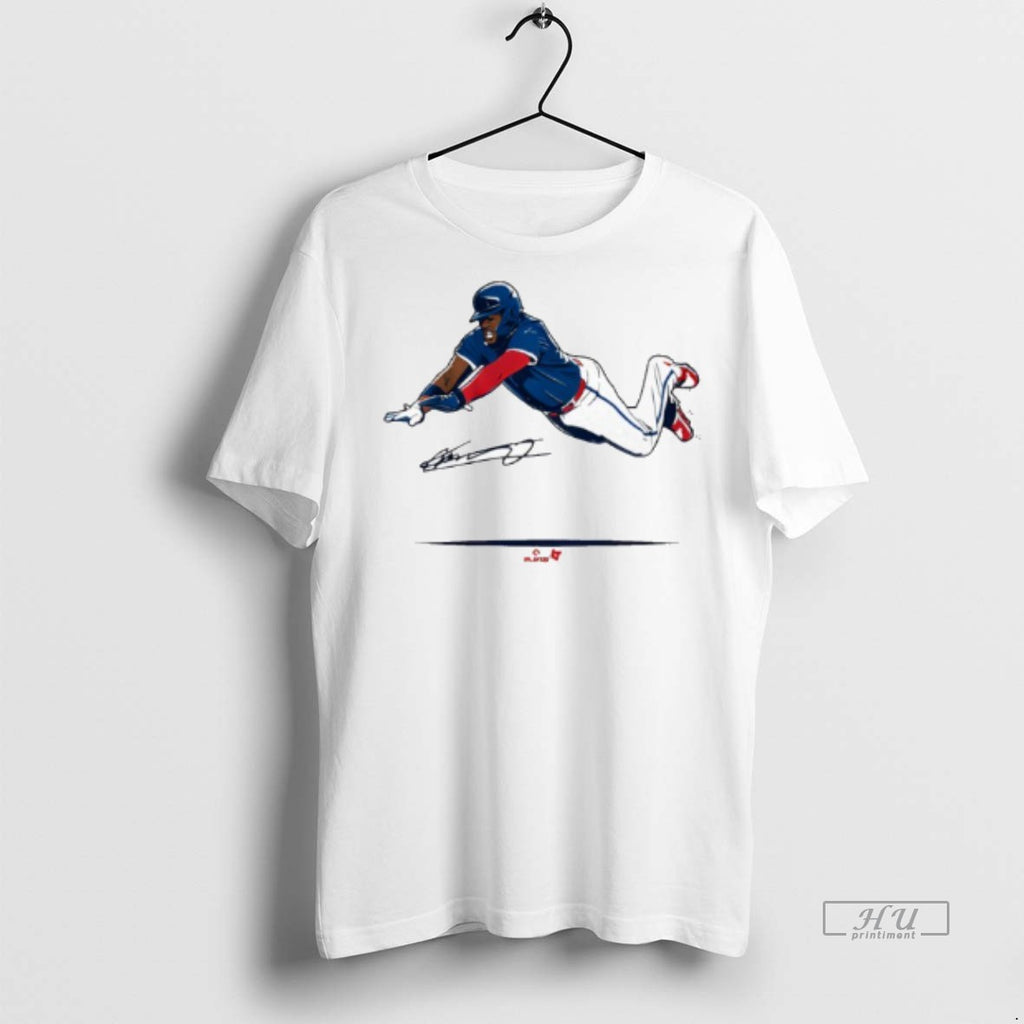 Officials Vladimir Guerrero Jr Super Vlad Flying Slide Signature Tee Shirt Sweater