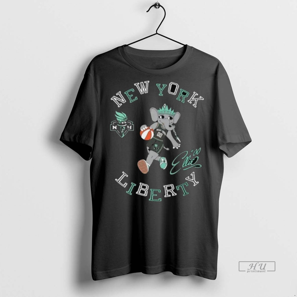 Officials Wnba New York Liberty Stadium Essentials Black Mascot Numero Uno 2025 Long Sleve Tee