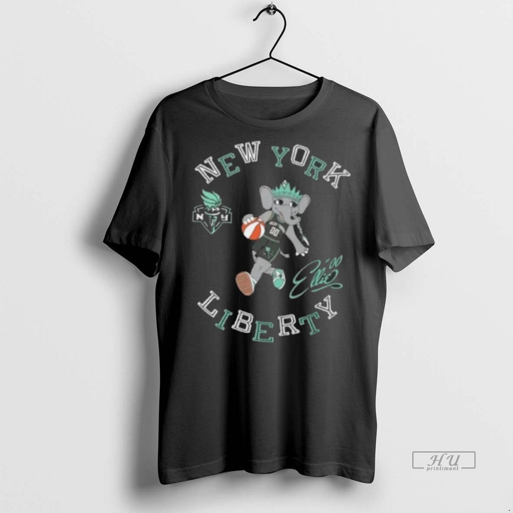 Officials Wnba New York Liberty Stadium Essentials Black Mascot Numero Uno 2025 Tee Shirt Sweater
