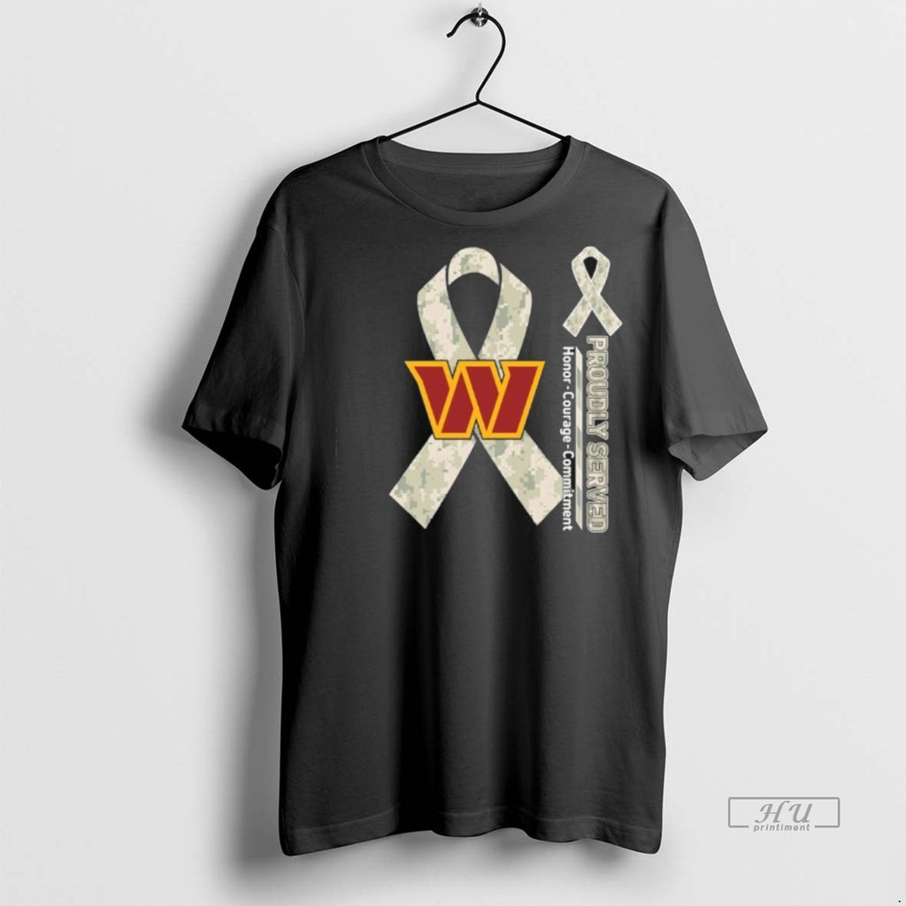 Officials Washington Commanders Proudly Served Honor Courage Commitment Tee Shirt Sweater