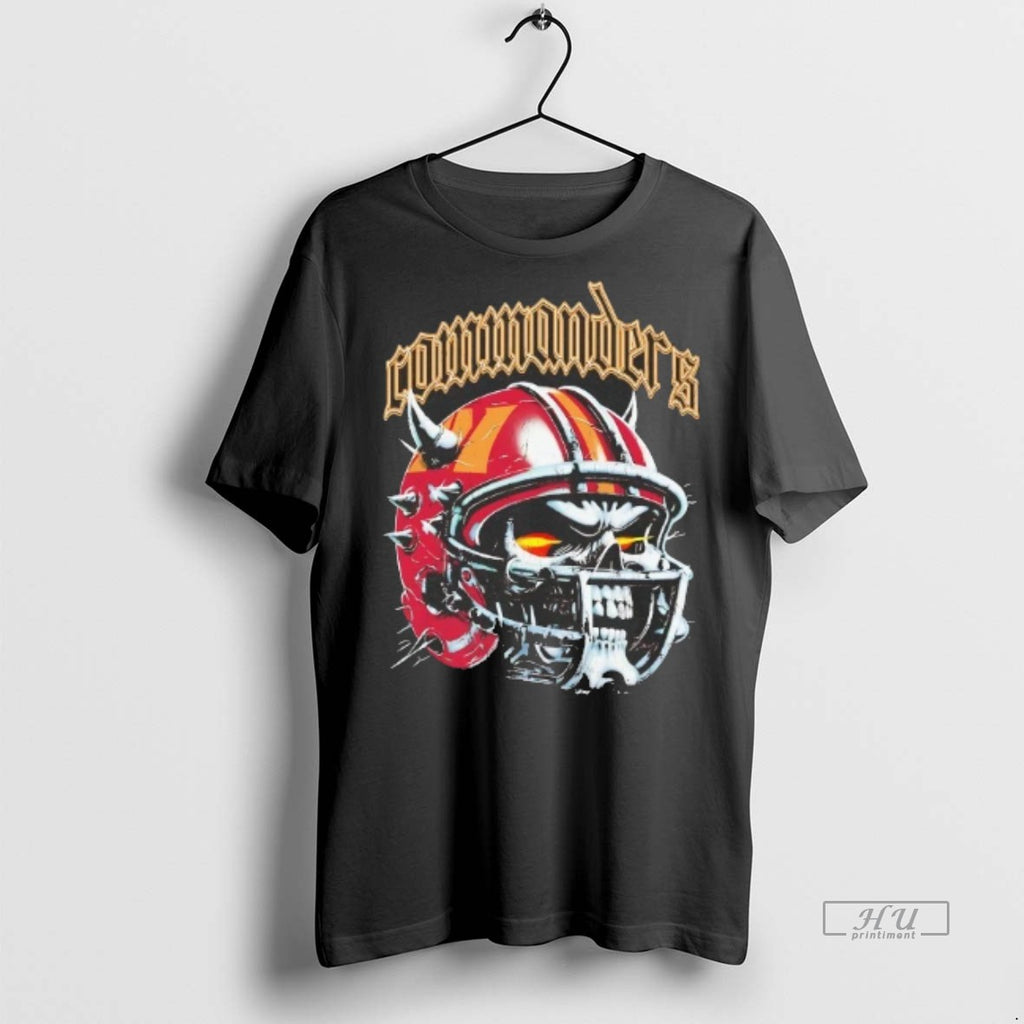 Officials Washington Commanders Skull Helmet Tee Shirt Sweater
