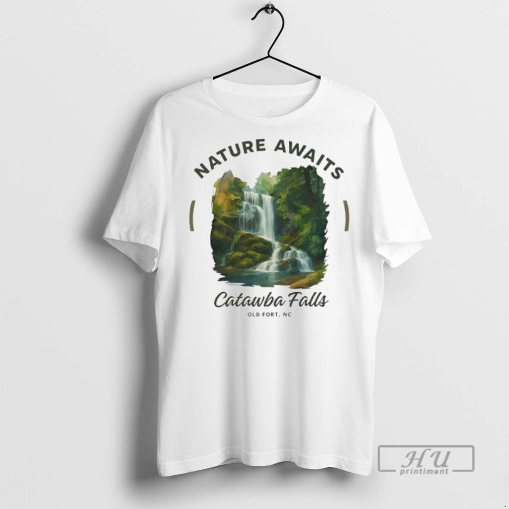 Officials Waterfalls Nature Awaits Catawba Falls Tee Shirt