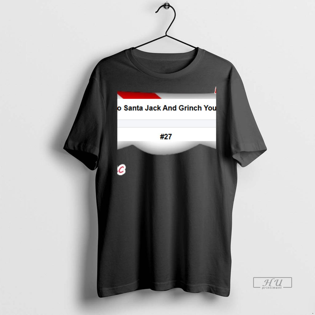 Officials Wendys Logo Santa Jack And Grinch You Cant Sit With Us Tee Shirt Sweater