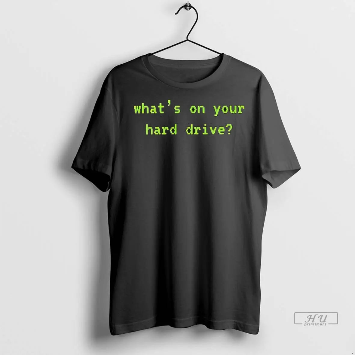 Officials Whats On Your Hard Drive Neon Text Ladies T Shirts