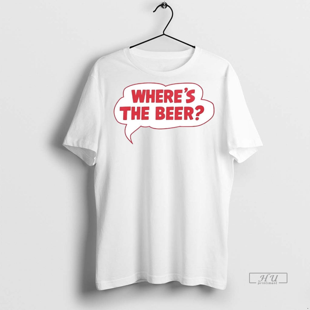 Officials Wheres The Beer Bubble Text T Shirt Sweater