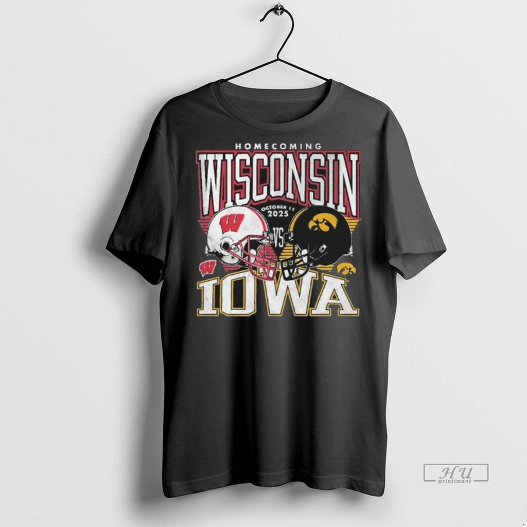 Officials Wisconsin Badgers Vs Iowa Hawkeyes 2025 Homecoming Gameday T Shirt Sweater