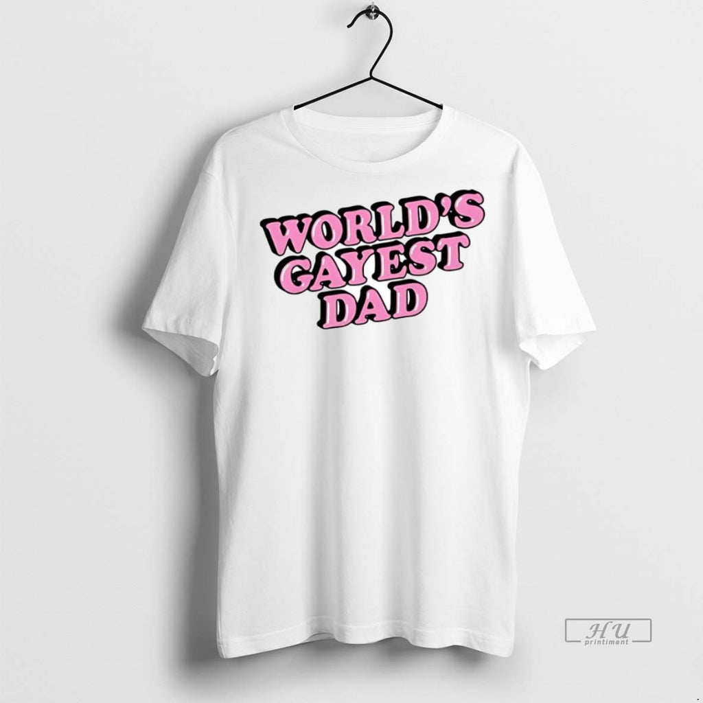 Officials Worlds Gayest Dad Text Tee Shirt Sweater