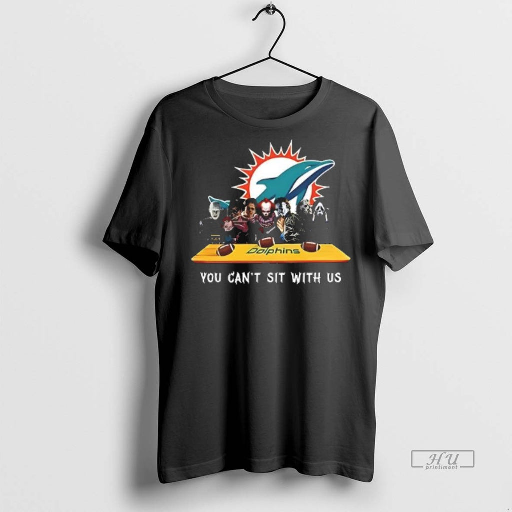 Officials You Cant Sit With Us Dolphins Football Horror Movies Halloween Tee Shirt Sweater