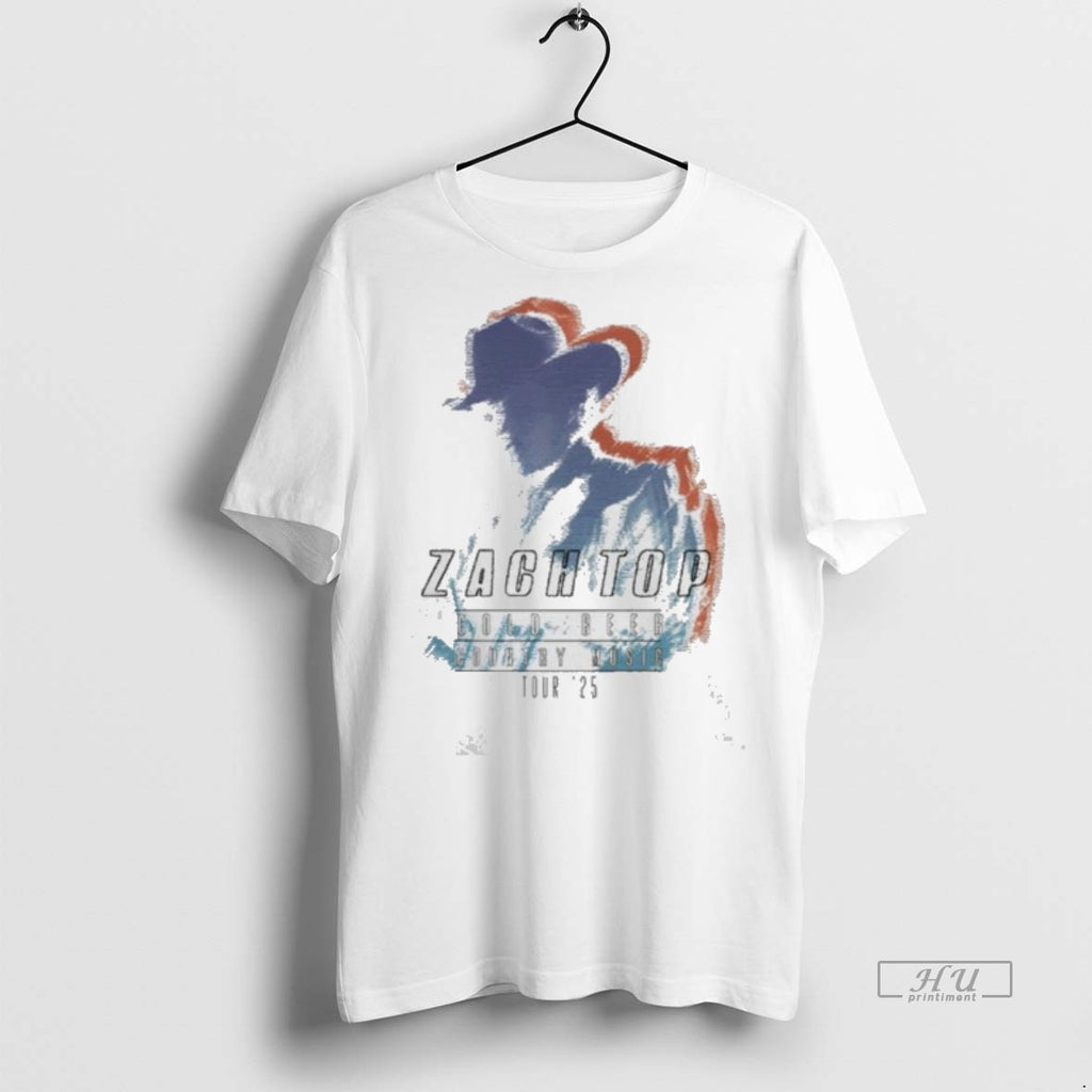 Officials Zach Top Double Zach Cold Beer Country Music Tour 2025 Tee Shirt Sweater