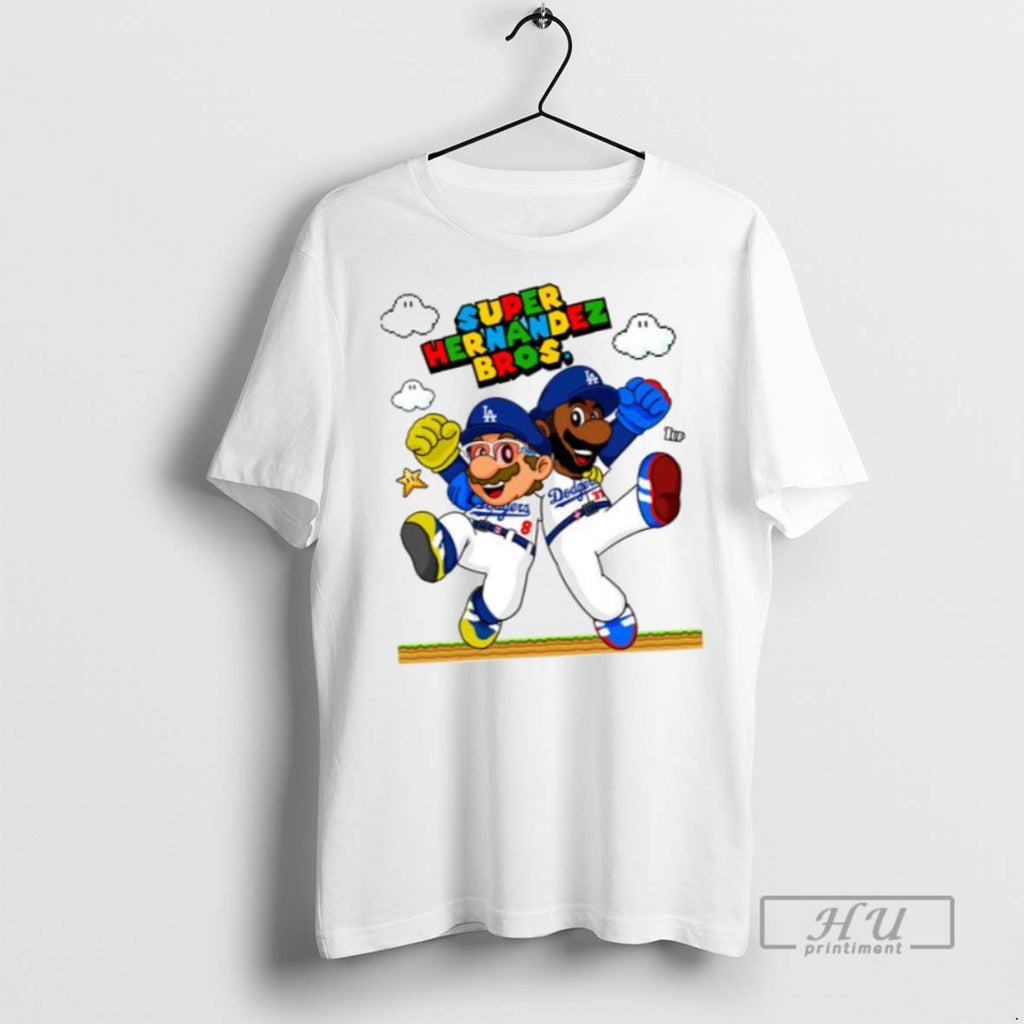 Officials Lets Go Dodgers Super Hernandez Bros Men T Shirt