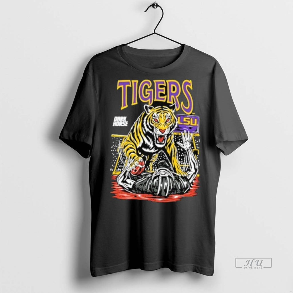 Officials Lsu Death Valley Tigers Dark Horse Tee Shirt Sweater