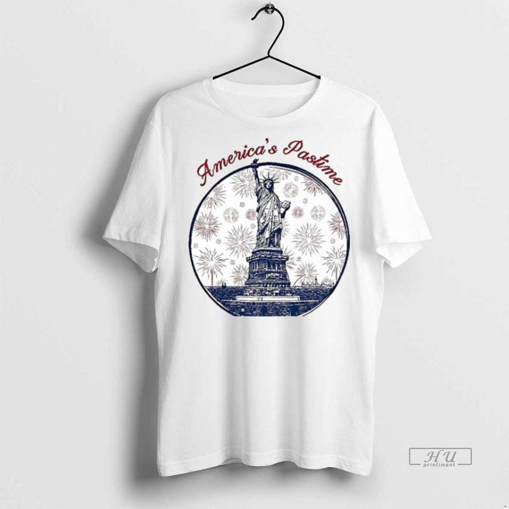 Officials New York Americas Pastime Statue Of Liberty Tee Shirt Sweater