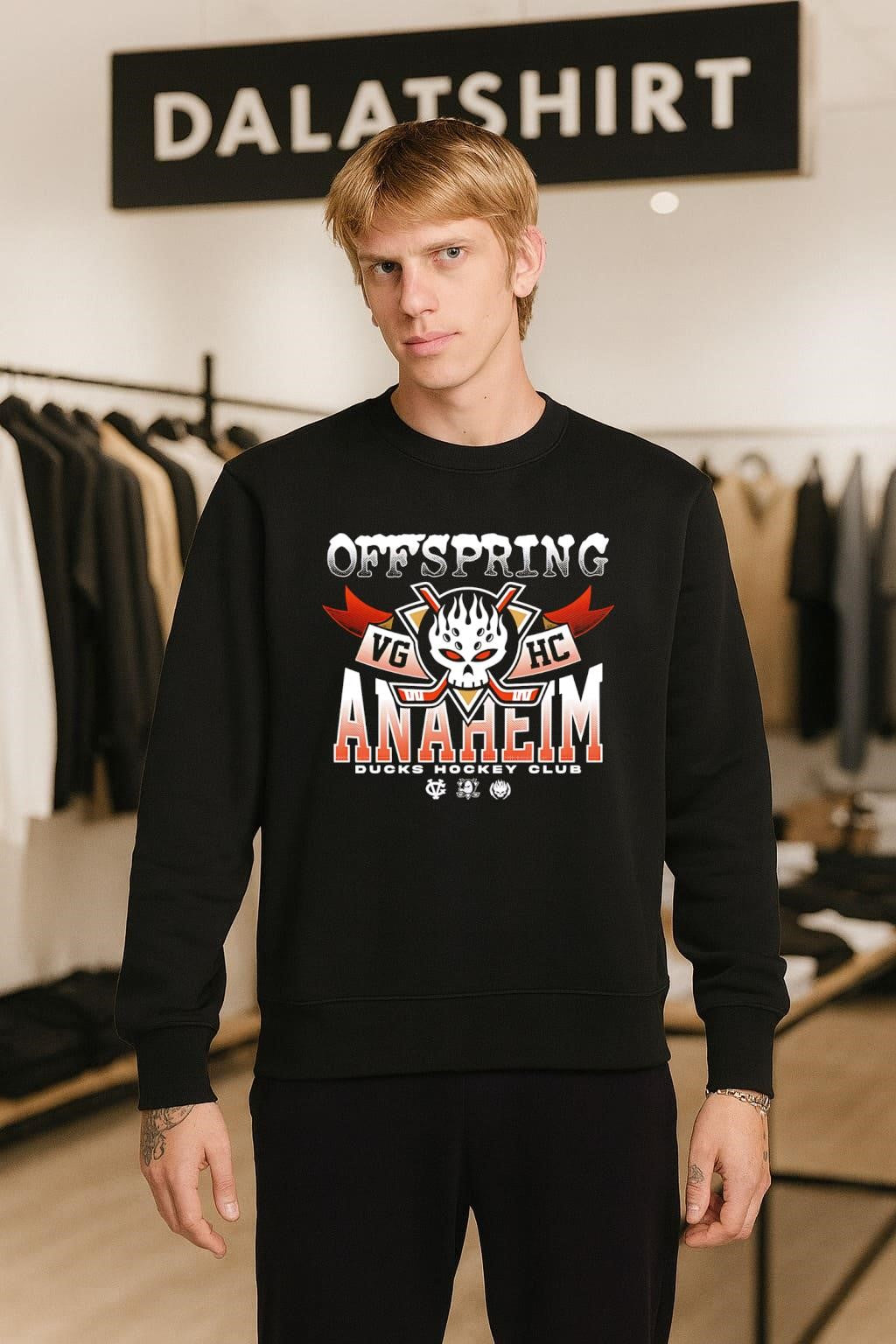 Offspring VG HC Anaheim Ducks Hockey Club Skull And Crossbones shirt