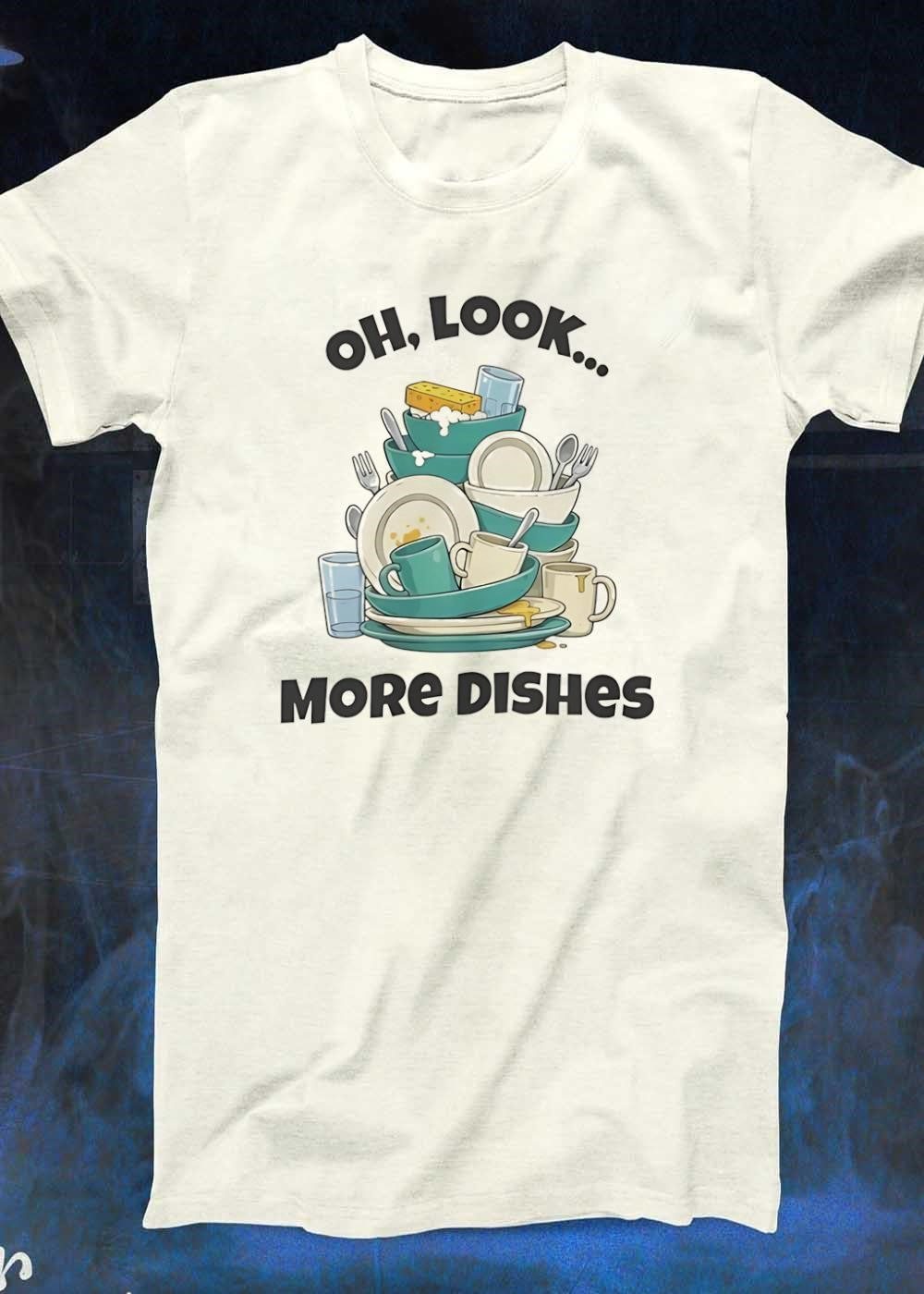 Oh Look More Dishes Stacked Plates Cartoon shirt