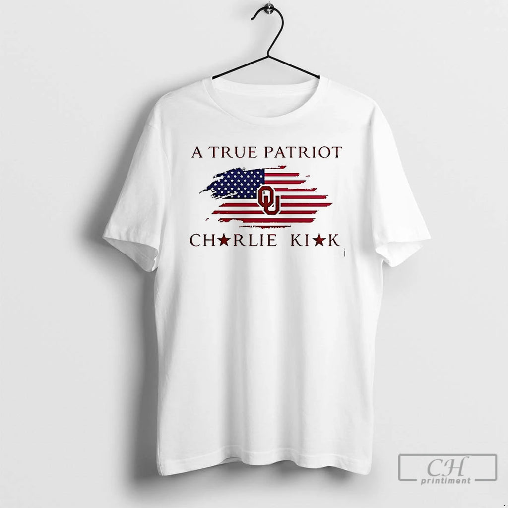 Oklahoma Sooners X Charlie Kirk A True Patriot The University Of Oklahoma Usa Flag