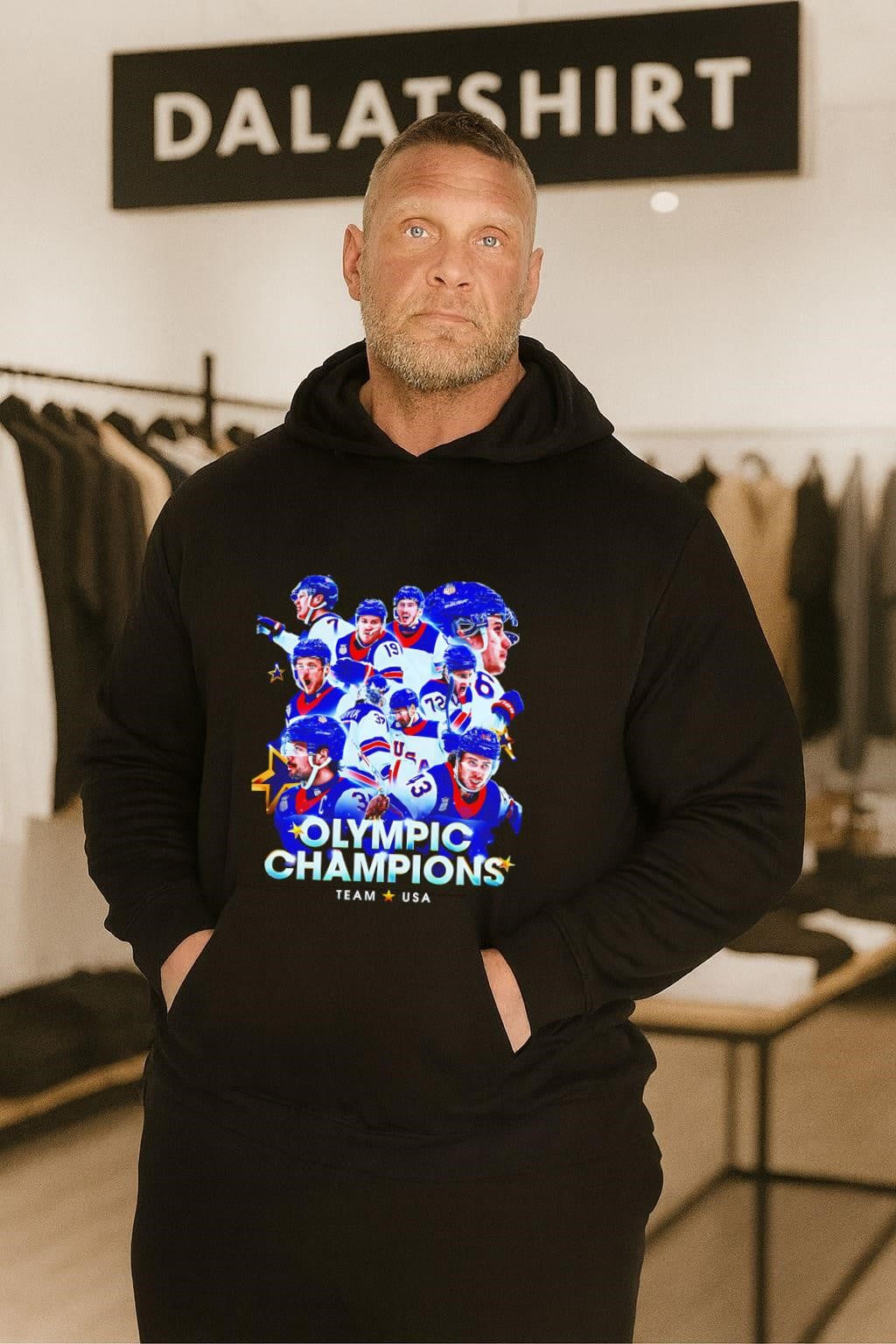 Olympic Champions Team USA ice hockey players graphic shirt