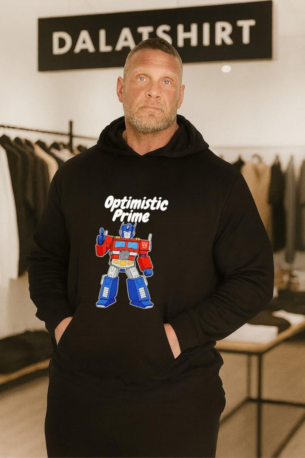 Optimistic Prime Transformers Optimus Prime Thumbs Up Pun Character shirt