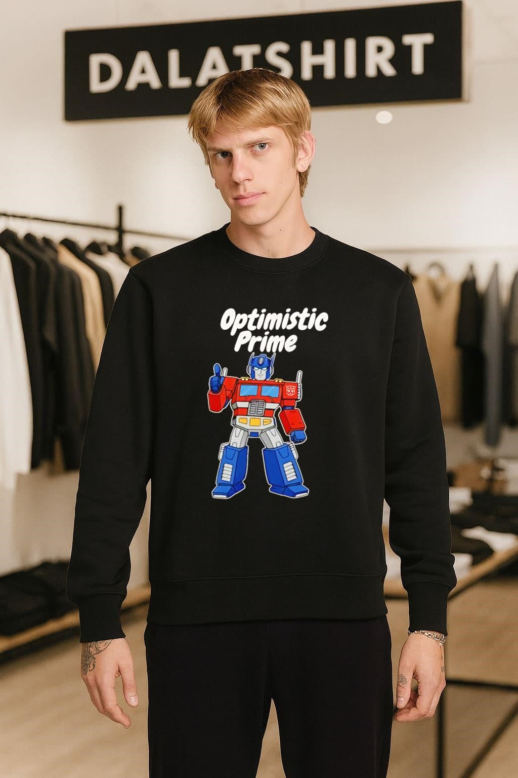 Optimistic Prime Transformers Optimus Prime Thumbs Up Pun Character shirt