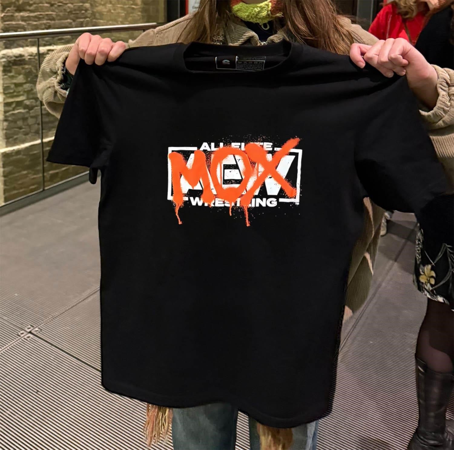Orange Spray Paint Mox Graffiti All Elite Wrestling shirt