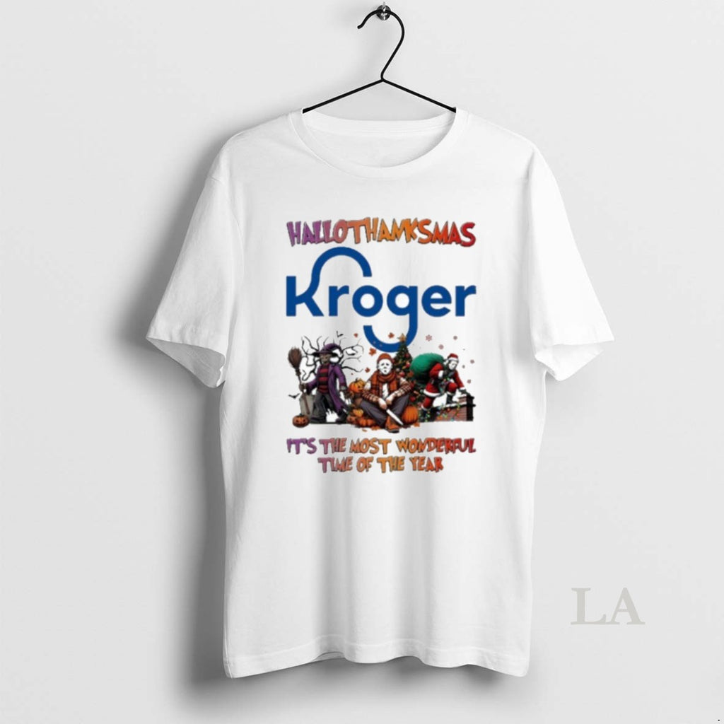 Original 2025 Kroger Logo Hallothanksmas Horror Film Its The Most Wonderful Time Of The Year