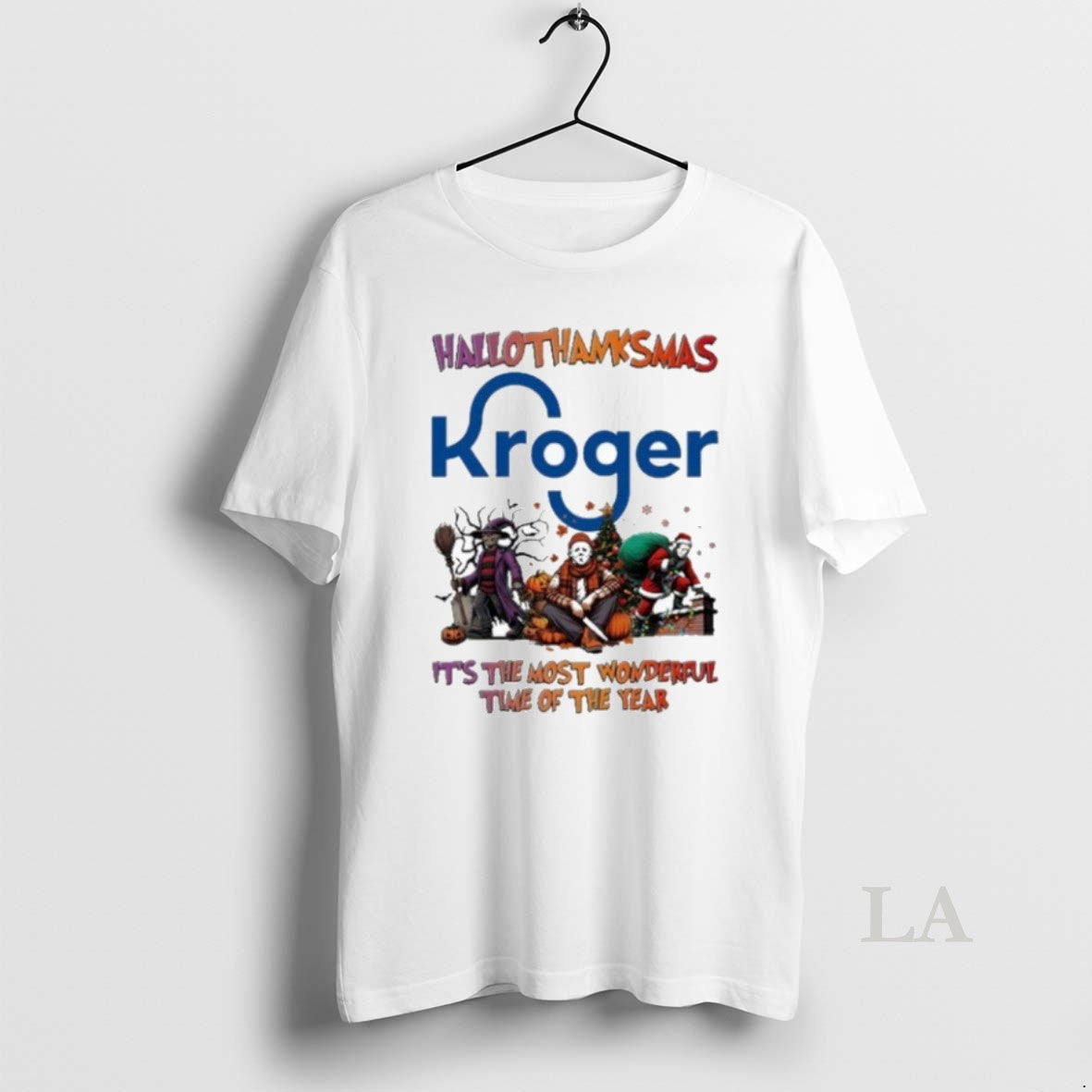 Original 2025 Kroger Logo Hallothanksmas Horror Film Its The Most Wonderful Time Of The Year