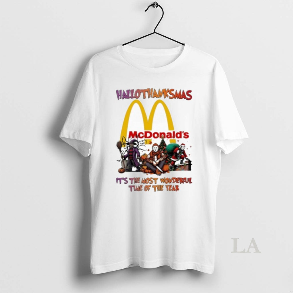 Original 2025 Mcdonalds Logo Hallothanksmas Horror Film Its The Most Wonderful Time Of The Year