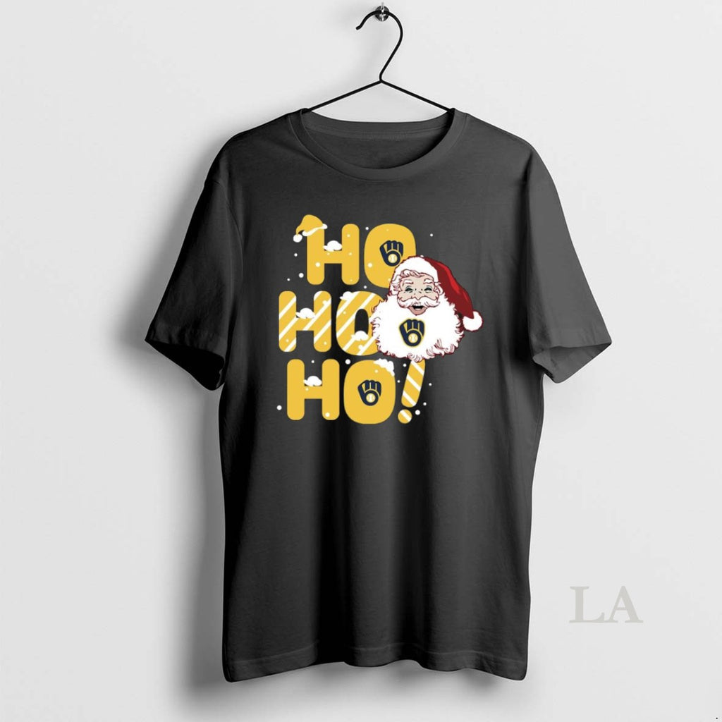 Original 2025 Milwaukee Brewers Christmas Santa Ho Ho Ho