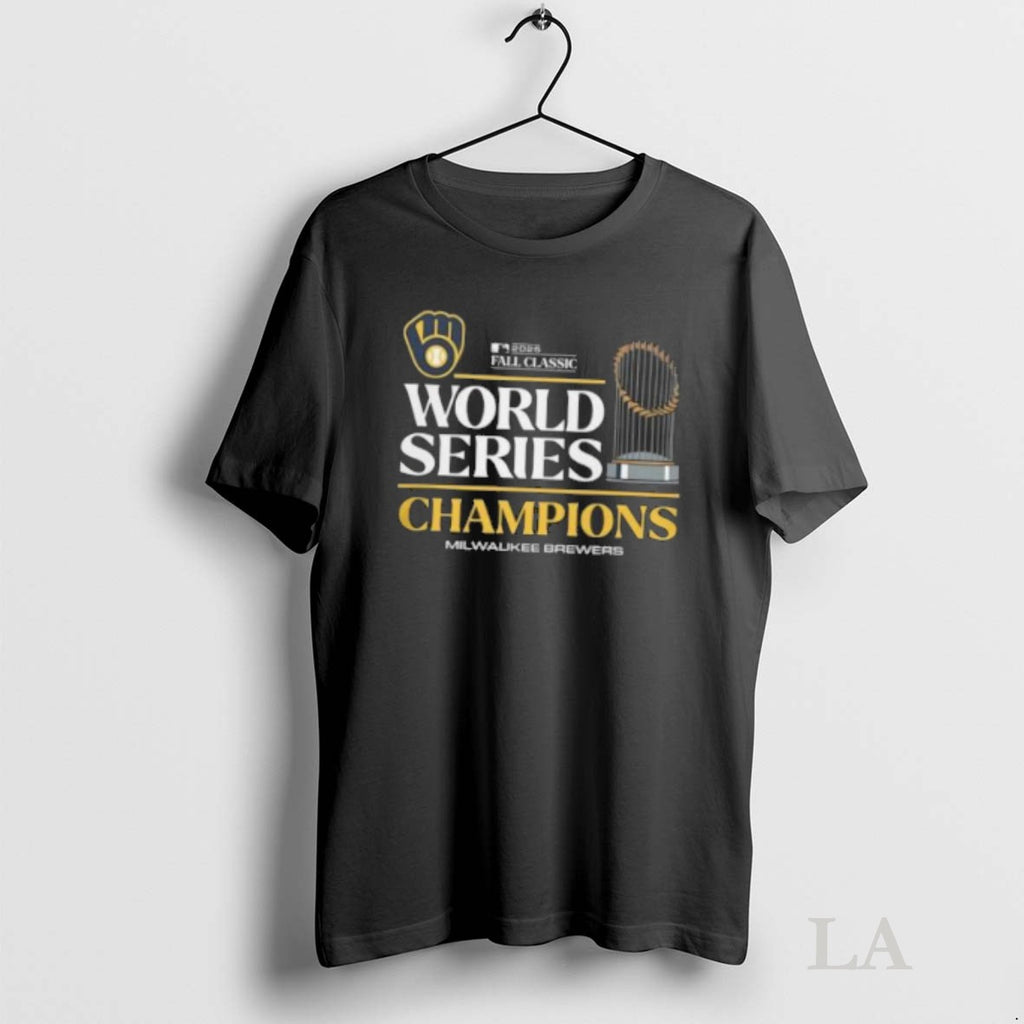 Original 2025 Milwaukee Brewers World Series Champions Trophy Logo Graphic