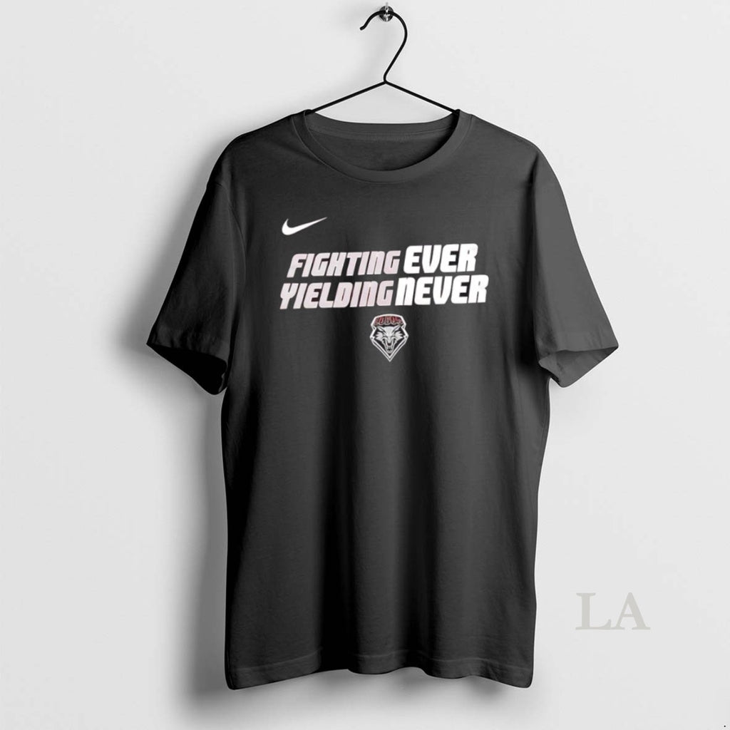 Original 2025 New Mexico Lobos Fighting Ever Yielding Never 2 Sided