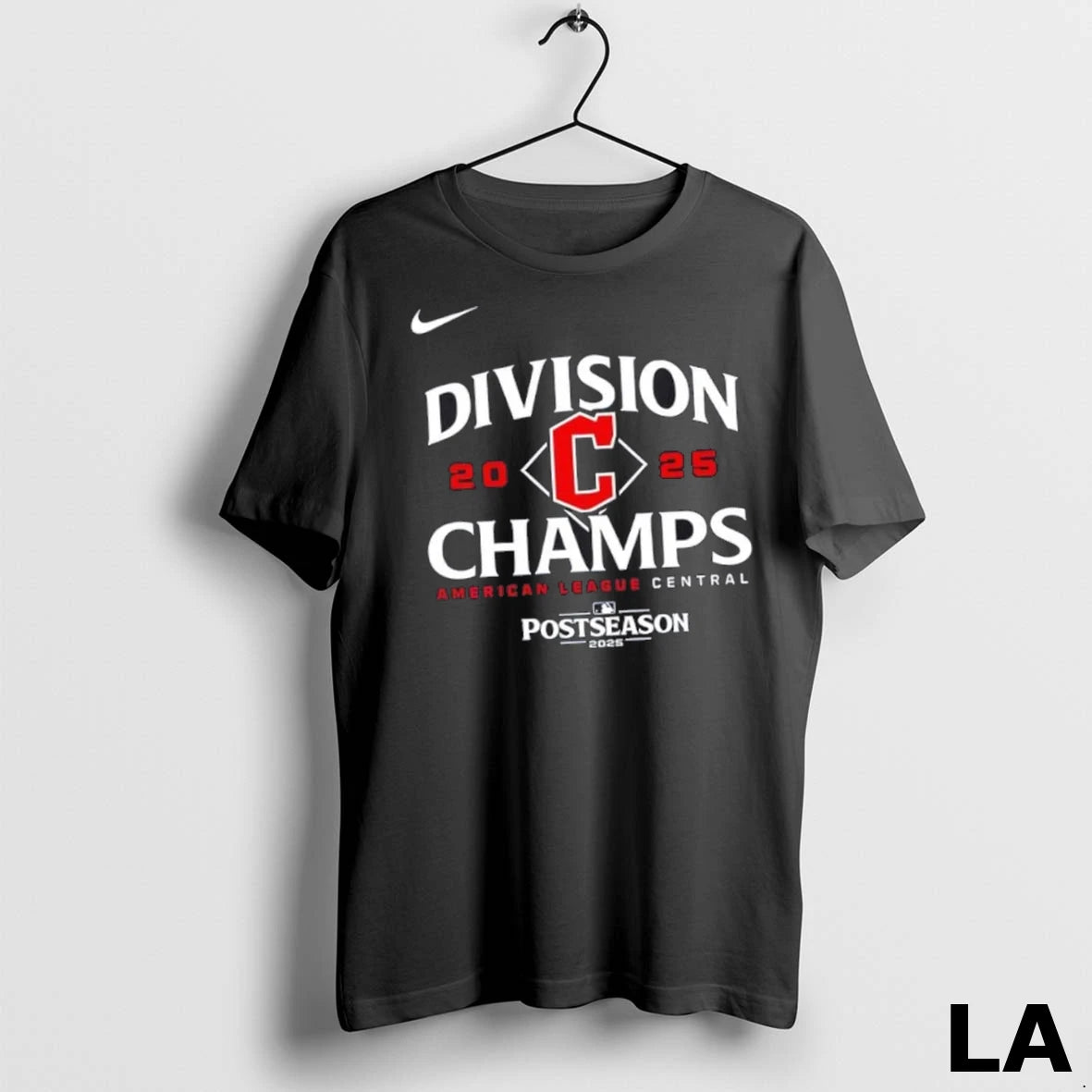 Original 2025 Postseason Al Central Division Champions Cleveland Guardians Locker Room 2 Sided