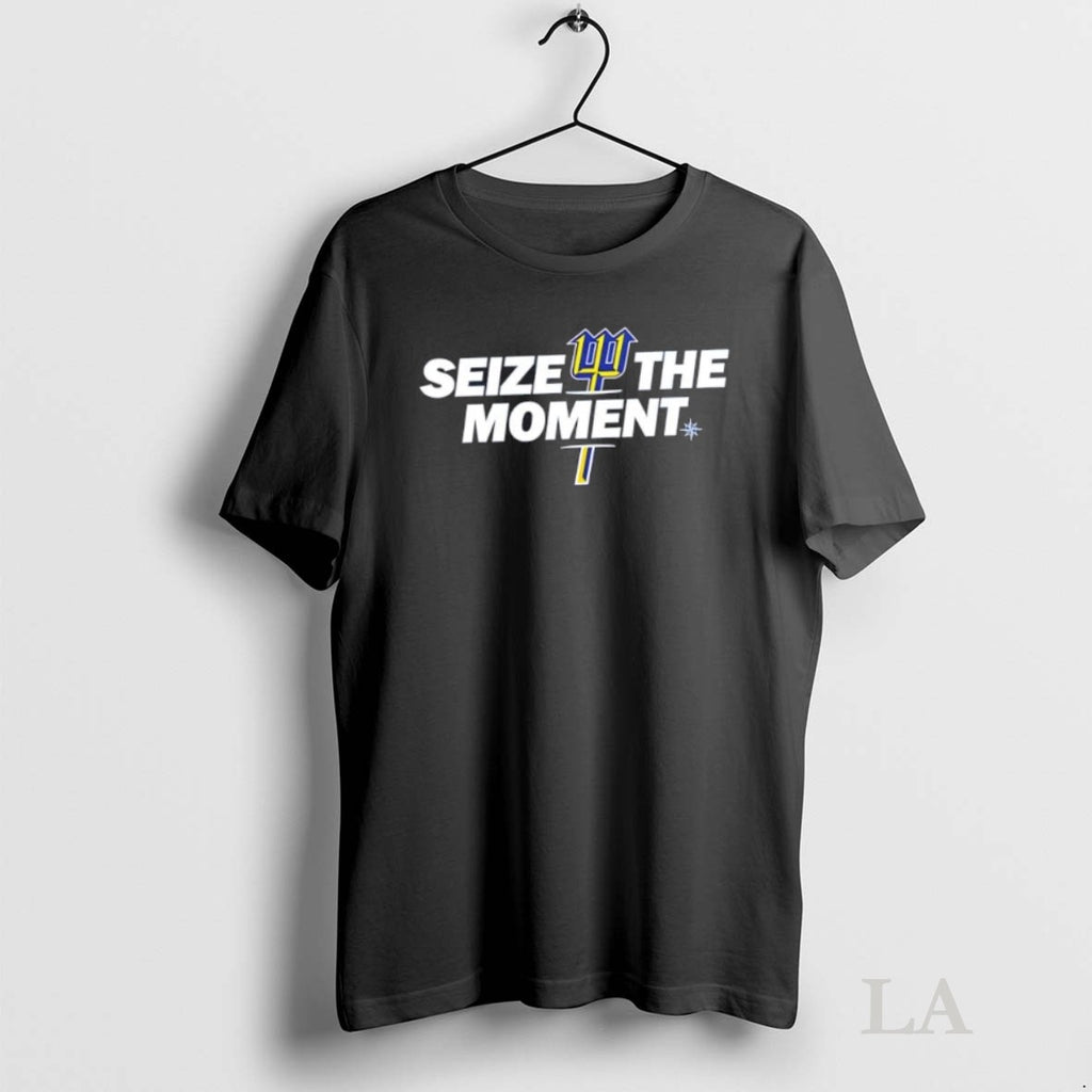 Original 2025 Seize The Moment Seattle Mariners Baseball 2 Sided