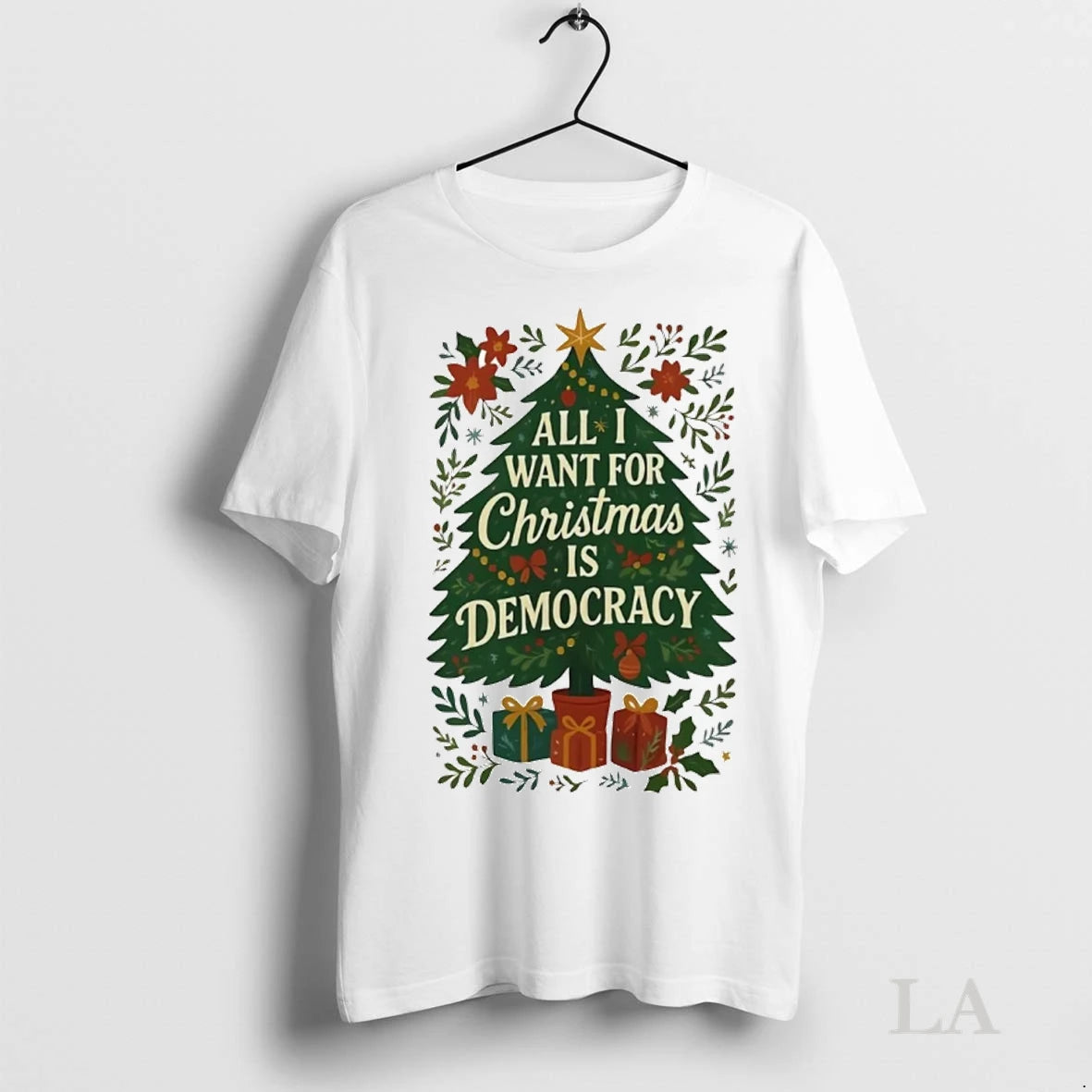 Original All I Want For Christmas Is Democracy Tree