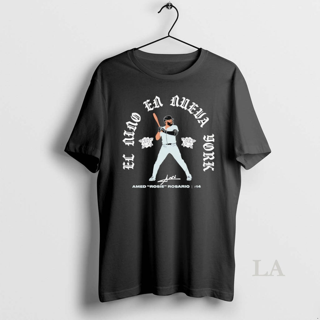 Original Amed Rosie Rosario 14 New York Yankees El Nino En Nueva York Signature